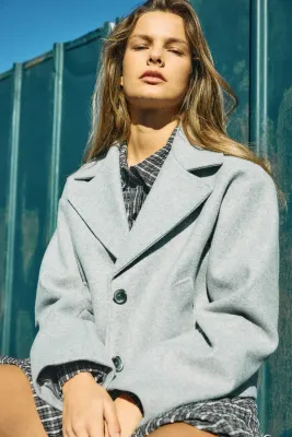 NMIVORY SHORT JACKET DD Light Grey Melange