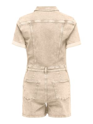 ONLANNA S/S PLAYSUIT DNM CRO Ecru