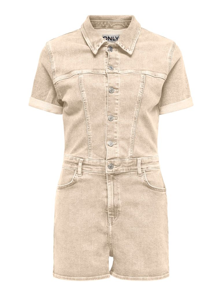 ONLANNA S/S PLAYSUIT DNM CRO Ecru