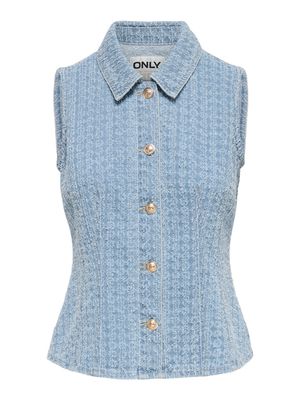 ONLTYLAR S/L DNM BOUCLE WAISTCOAT Light Blue Denim