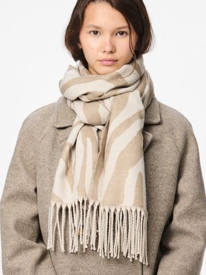 PCELIN LONG SCARF NOOS BC Silver Lining/GREIGE