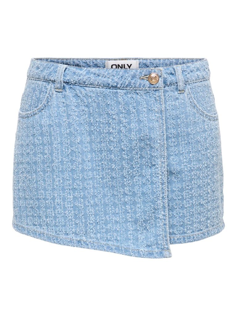 ONLTEXAS BOUCLE REG DNM SKORT BJ Light Blue Denim