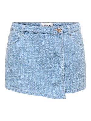 ONLTEXAS BOUCLE REG DNM SKORT BJ Light Blue Denim