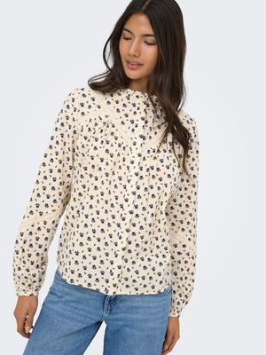 ONLLUCINDA LS TAPE SHIRT WVN EX Birch/BLUE FLORAL