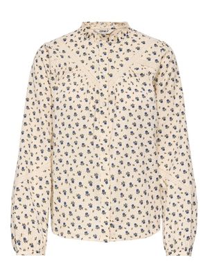ONLLUCINDA LS TAPE SHIRT WVN EX Birch/BLUE FLORAL