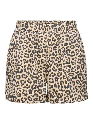 ONLLOWA-MARTINA SHORTS WVN Pumice Stone-BLACK LEO