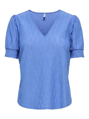 ONLDIANA S/S V-NECK TOP CS JRS Ultramarine