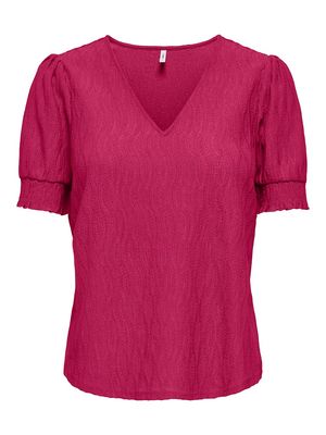 ONLDIANA S/S V-NECK TOP CS JRS Sangria