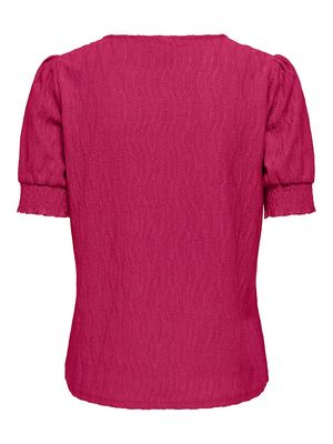 ONLDIANA S/S V-NECK TOP CS JRS Sangria