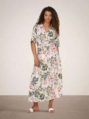 JDYSTARSEZEN LIFE 2/4 MIDIDRESS WVN NOOS Cloud Dancer/03-25-2