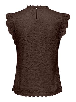 JDYLOTAS S/L LACE TOP JRS NOOS Chicory Coffee