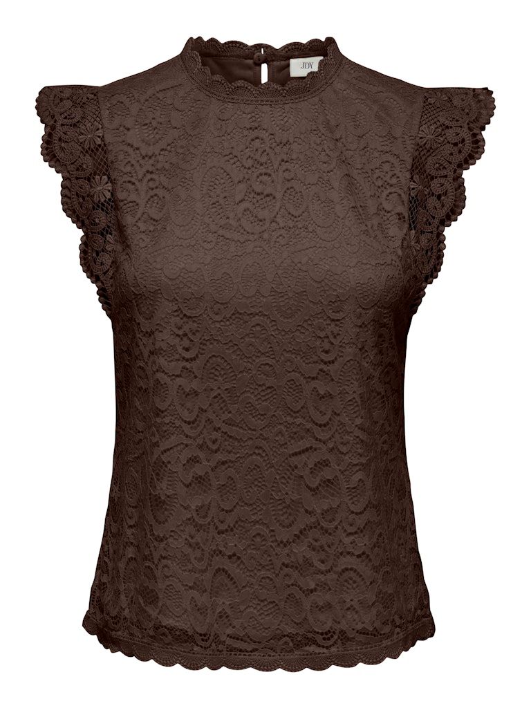 JDYLOTAS S/L LACE TOP JRS NOOS Chicory Coffee