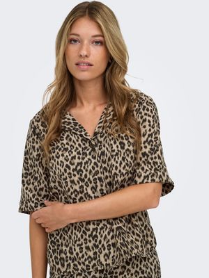 ONLEMMIA S/S BUTTON SHIRT PNT Black-LEO