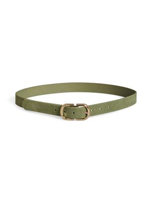 PCJOSEFINA SUEDE JEANS BELT KCA Olive Branch/Gold tr
