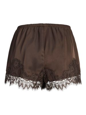 JXVIMA SATIN LACE SHORTS WVN LN Demitasse
