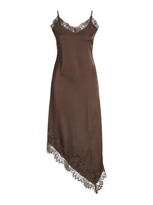 JXVIMA SATIN SL LACE MIX DRESS WVN LN Demitasse