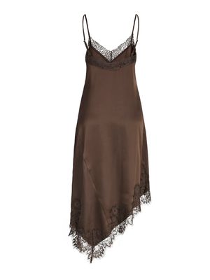 JXVIMA SATIN SL LACE MIX DRESS WVN LN Demitasse