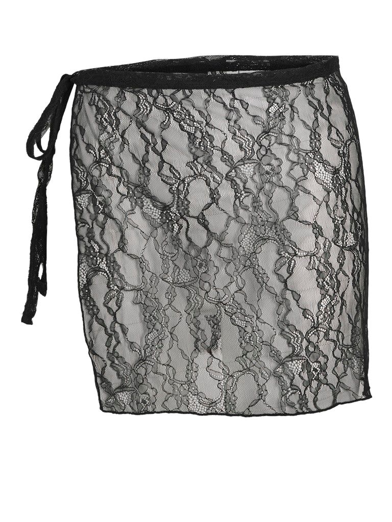 JXLIA LACE HIP SCARF JRS EXP LN Black