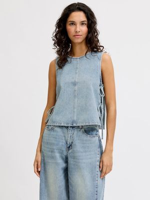 JXMABEL TOP R478 DNM LN Blue Denim