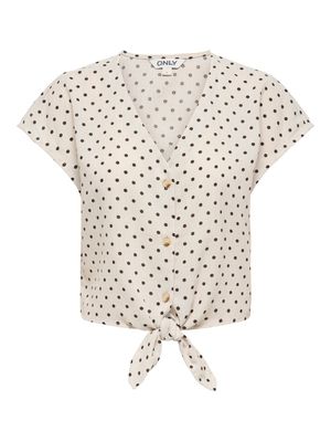 ONLEMMIA SS KNOT SHIRT PNT Pumice Stone/DELICIO