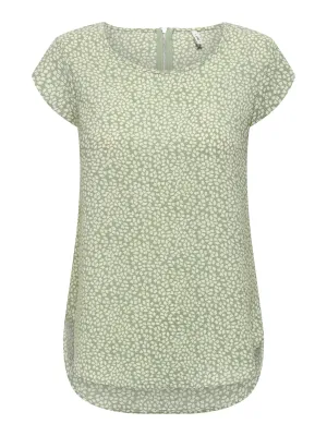 ONLVIC S/S AOP TOP NOOS WVN Lily Pad/Marekka sma