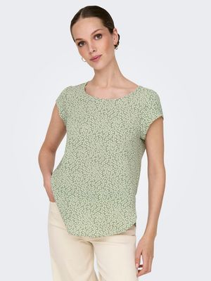 ONLVIC S/S AOP TOP NOOS WVN Lily Pad/Marekka sma