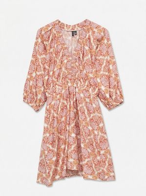 VMEVELIJN 3/4 SHORT DRESS EXP Snow White-LANGOUSTINO PALM