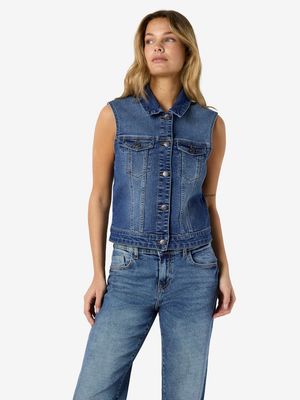 NMDEBRA VEST VI247MB NOOS Medium Blue Denim/VI