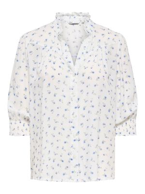 ONLRAYA 3/4 SHIRT WVN NOOS Cloud Dancer-VIBE BLUE FLOWER