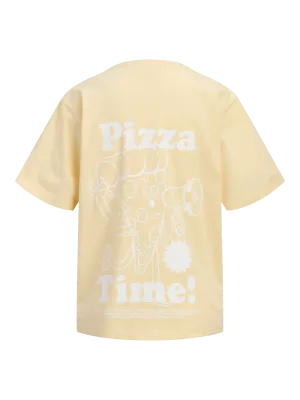 JXTIME SS LOOSE TEE TG JRS Sunlight/PIZZA TIME