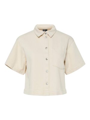 PCSAVANNA SS DENIM SHIRT Raw Cotton