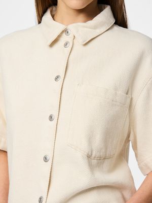 PCSAVANNA SS DENIM SHIRT Raw Cotton