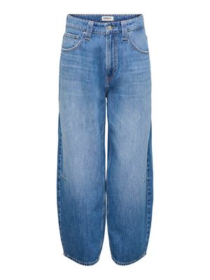 ONLFRANKIE HW ANK BARREL DNM DOT548 NOOS Medium Blue Denim