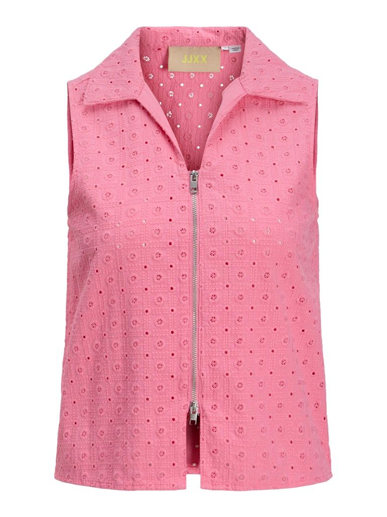 JXSELMA BRODERIE ANGLAISE ZIP TOP WVN Morning Glory