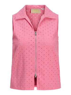 JXSELMA BRODERIE ANGLAISE ZIP TOP WVN Morning Glory
