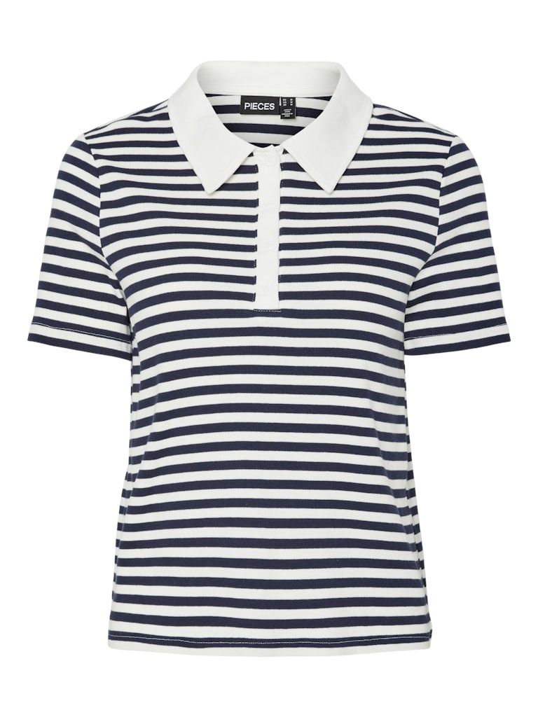 PCDONNA SS RIB POLO TOP JRS D2D Maritime Blue/Cloud