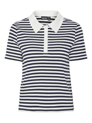 PCDONNA SS RIB POLO TOP JRS D2D Maritime Blue/Cloud