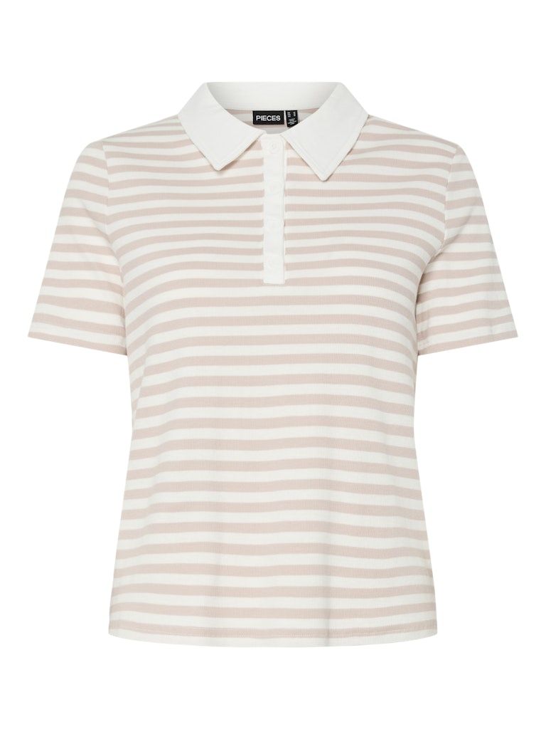 PCDONNA SS RIB POLO TOP JRS D2D Silver Gray/Cloud da