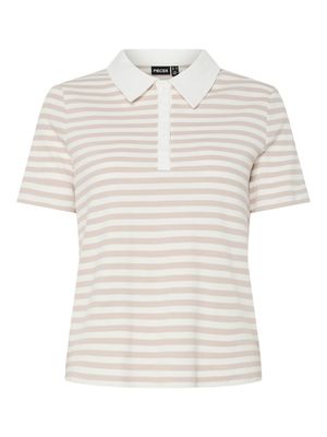 PCDONNA SS RIB POLO TOP JRS D2D Silver Gray/Cloud da