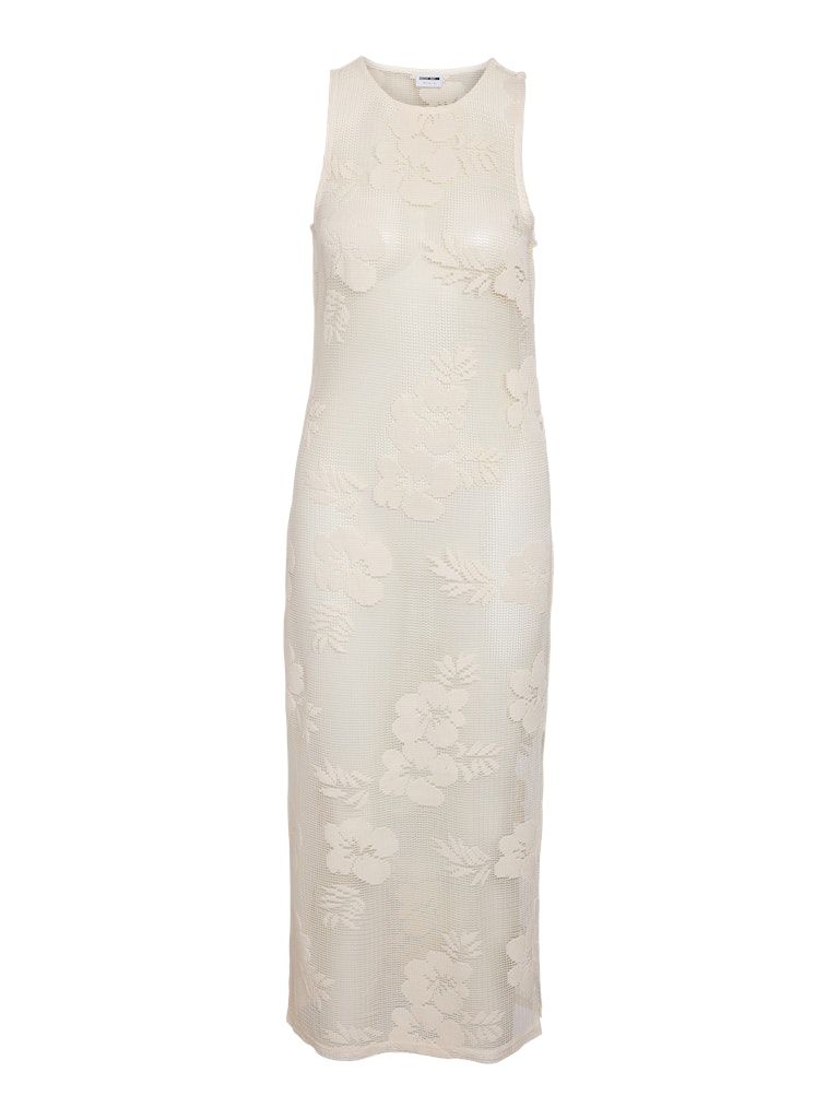 NMKLEA S/L LONG FLOWER LACE SLIT DRESS Birch