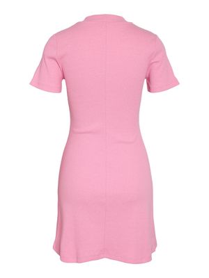 NMVIVA S/S CREW NECK SHORT DRESS JRS Bonbon/MELANGE