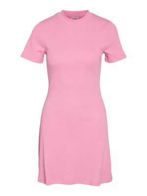 NMVIVA S/S CREW NECK SHORT DRESS JRS Bonbon/MELANGE