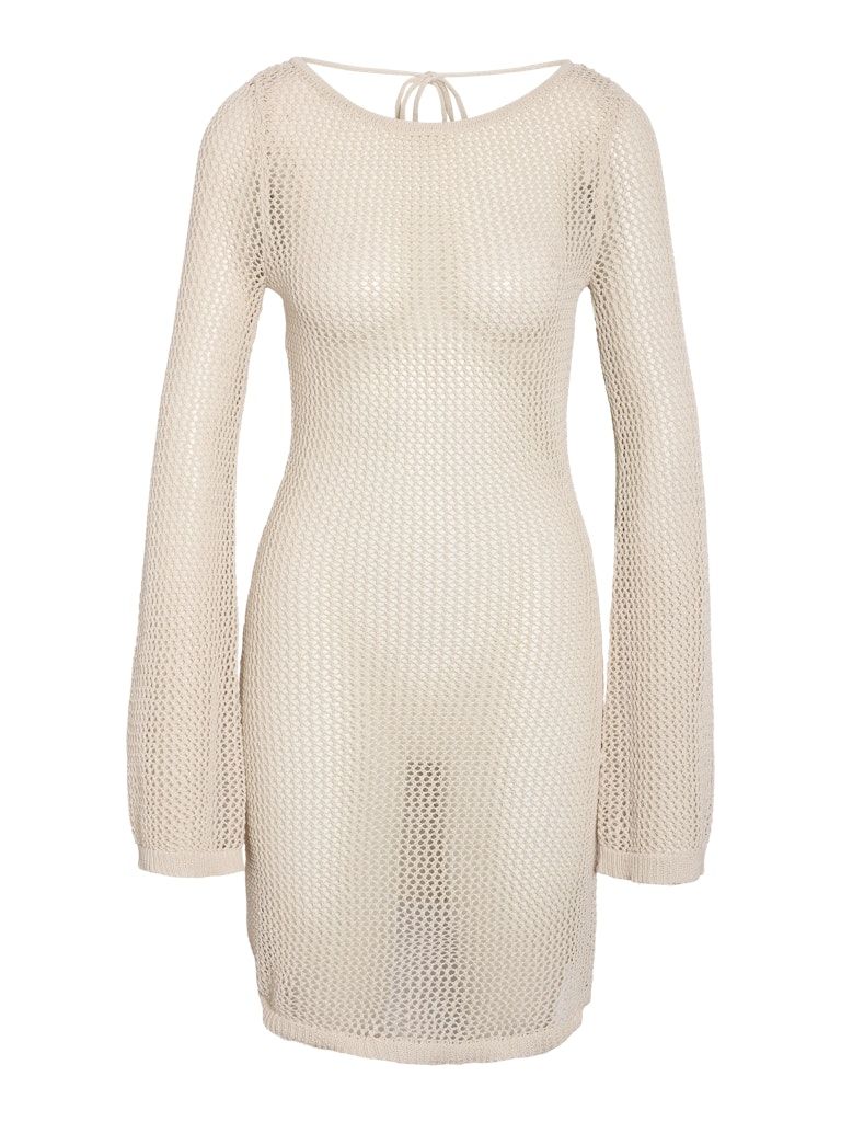 NMGIANNA L/S BELL SLEEVE KNIT DRESS FWD Birch