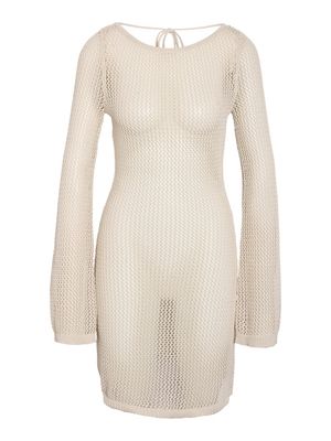 NMGIANNA L/S BELL SLEEVE KNIT DRESS FWD Birch