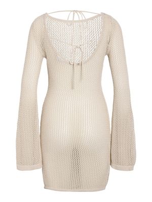NMGIANNA L/S BELL SLEEVE KNIT DRESS FWD Birch