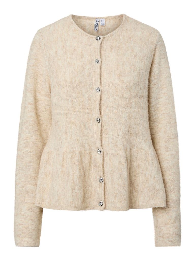 PCPINGE LS O-NECK KNIT CARDIGAN D2D Birch