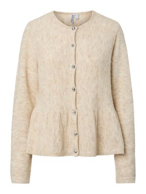PCPINGE LS O-NECK KNIT CARDIGAN D2D Birch