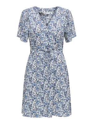 ONLEVIDA S/S SHORT DRESS WVN NOOS Coronet Blue/JADIE F