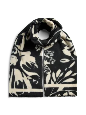 PCJENELA LONG SCARF BC Black/FLOWERS
