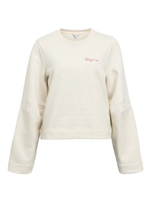 OBJIVEY LS LO SWEATSHIRT 143 White Sand--Melange